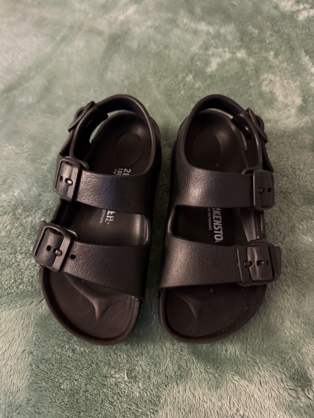 Birkenstock Kids Black Double Buckle Sandals